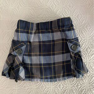 Lands end school uniform plaid skort - classic navy - 4 slim